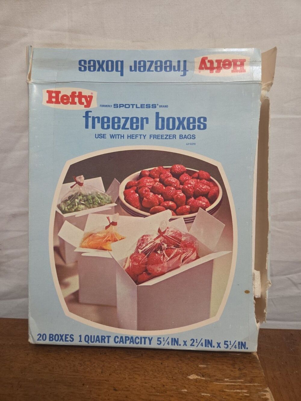 Hefty Freezer Boxes 20 Count 1 Quart Capacity 1970s Vintage TV Advertising